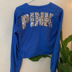 Victoria Secret PINK Blue crop top
